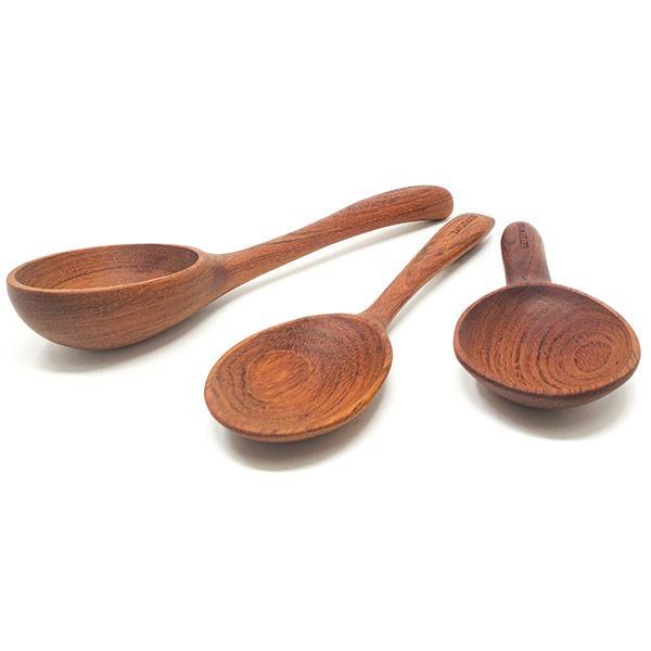 small wooden bowl with wooden baby spoon - Earlywood